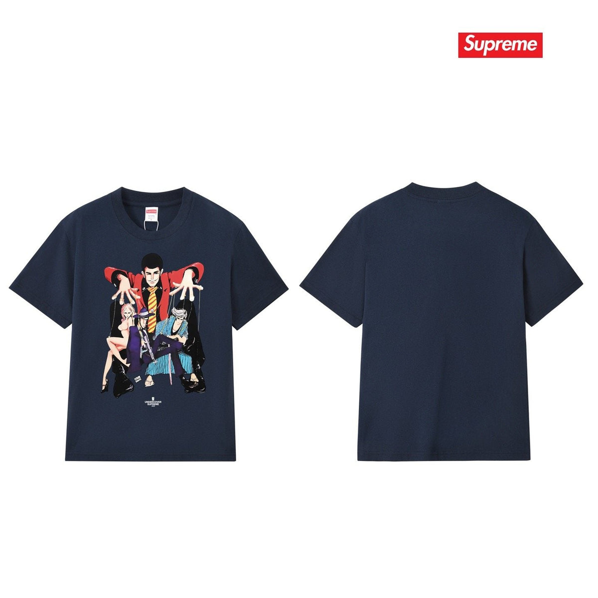 Supreme Anime Character Graphic T-Shirt — back